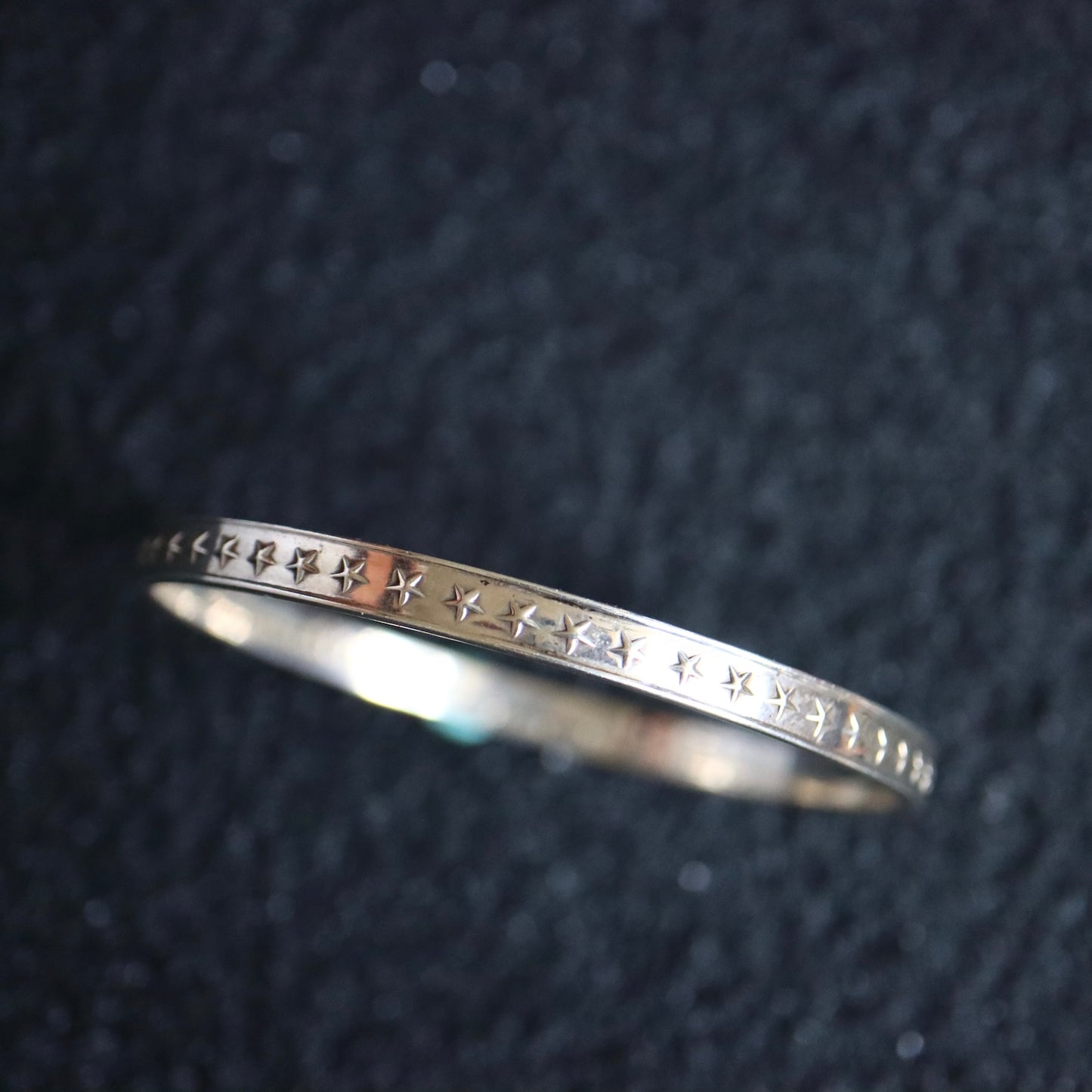 Vintage Tiffany Makers 925 Silver stars rivet bangle bracelet set of two