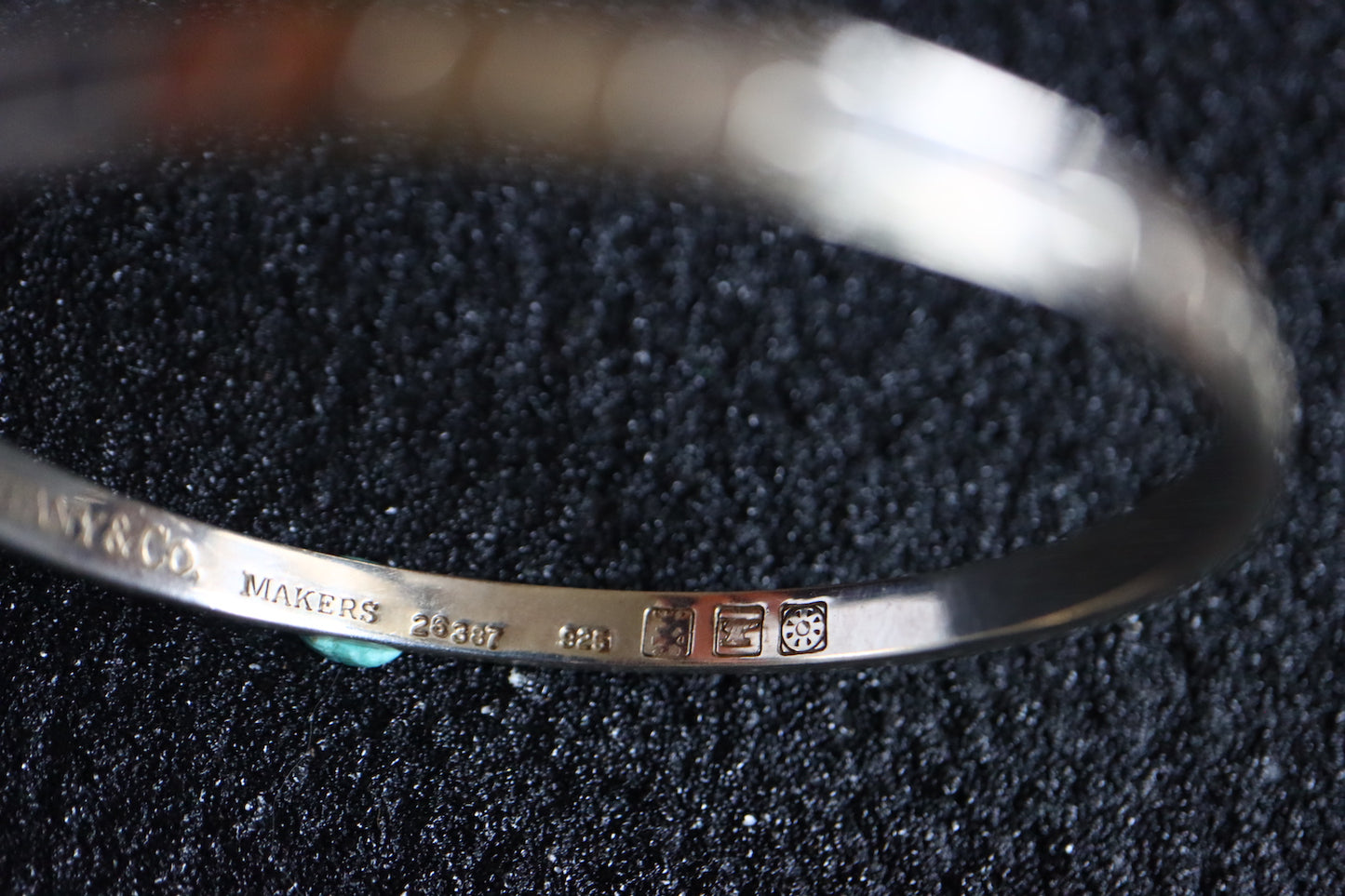 Vintage Tiffany Makers 925 Silver stars rivet bangle bracelet set of two