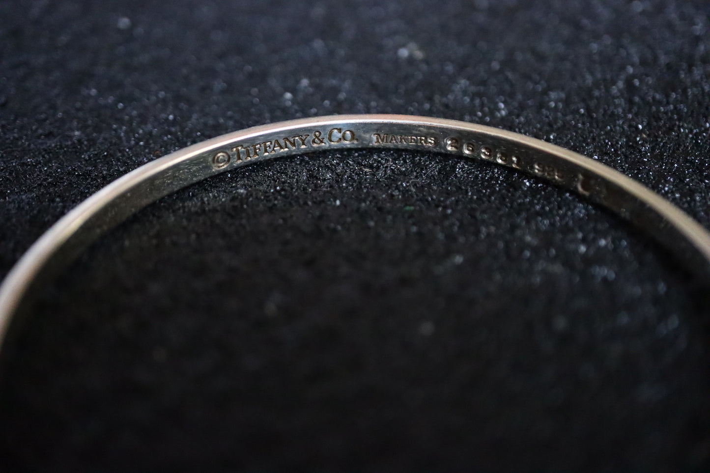 Vintage Tiffany Makers 925 Silver stars rivet bangle bracelet set of two