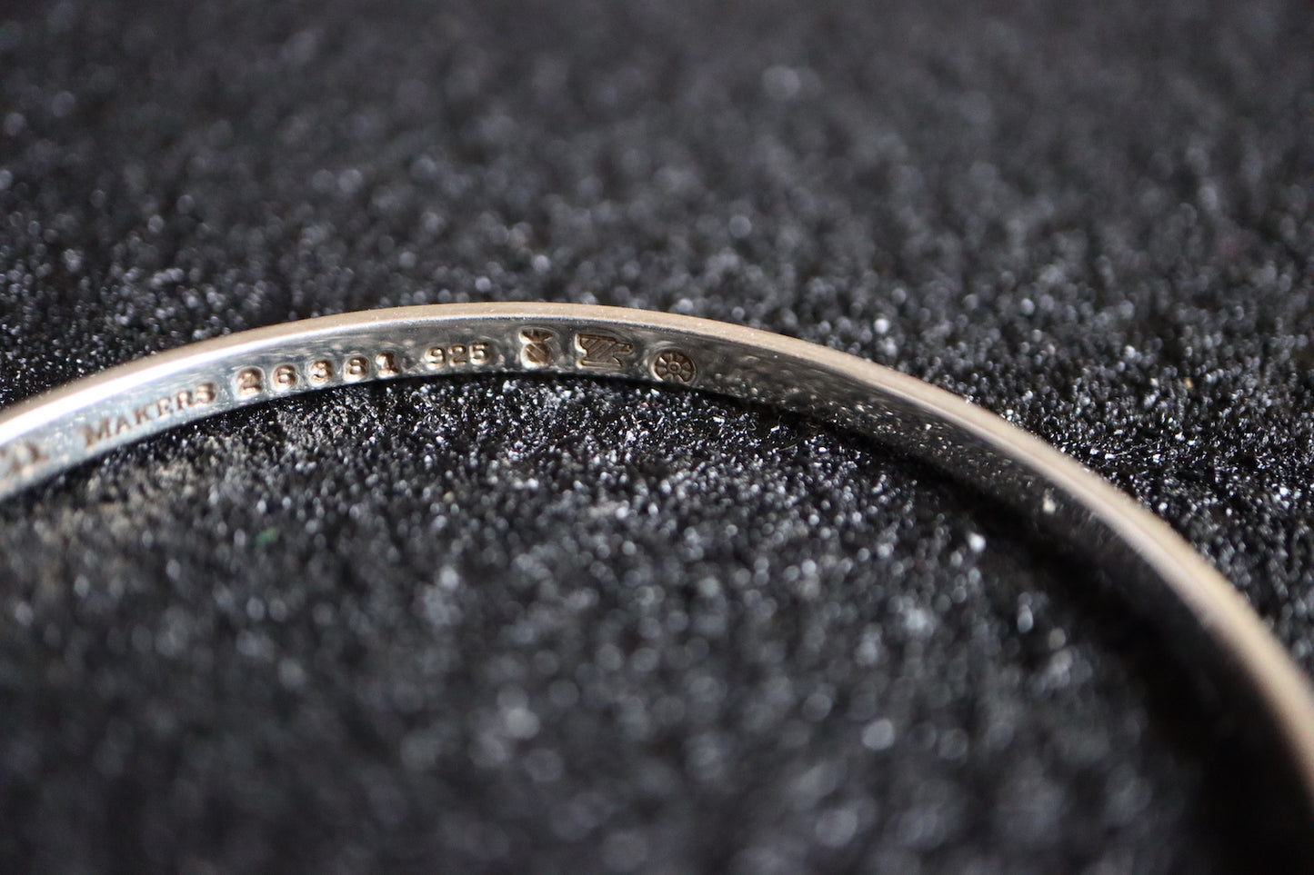 Vintage Tiffany Makers 925 Silver stars rivet bangle bracelet set of two