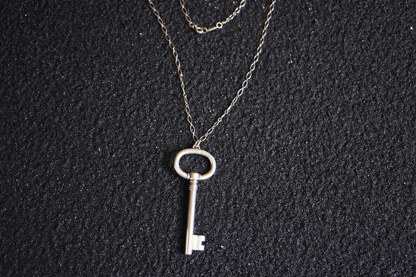 Vintage Tiffany&Co. 925 Silver minimalism large key necklace