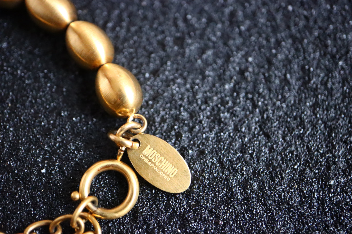 Vintage Moschino cheap & chic golden goose eggs bracelet