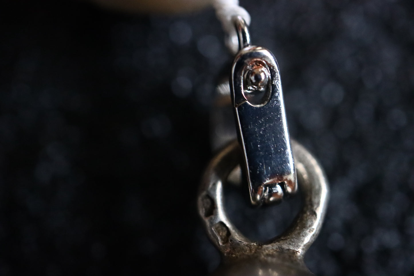 Remake Antique French Silver enamel Pocket watch chain and fob pearl necklace