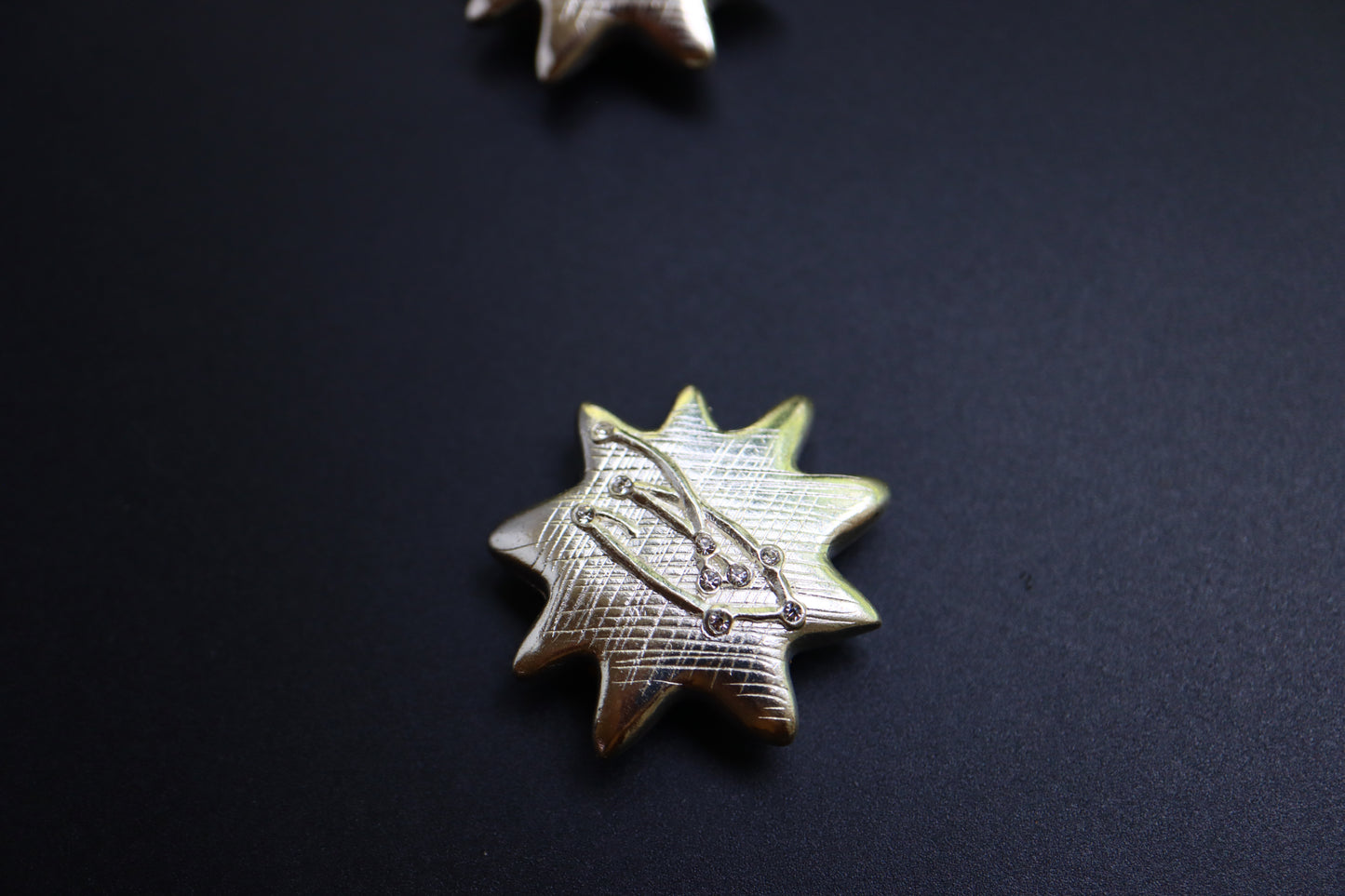 Vintage Christian Lacroix rhinestone stars silver-tone clip-on earrings