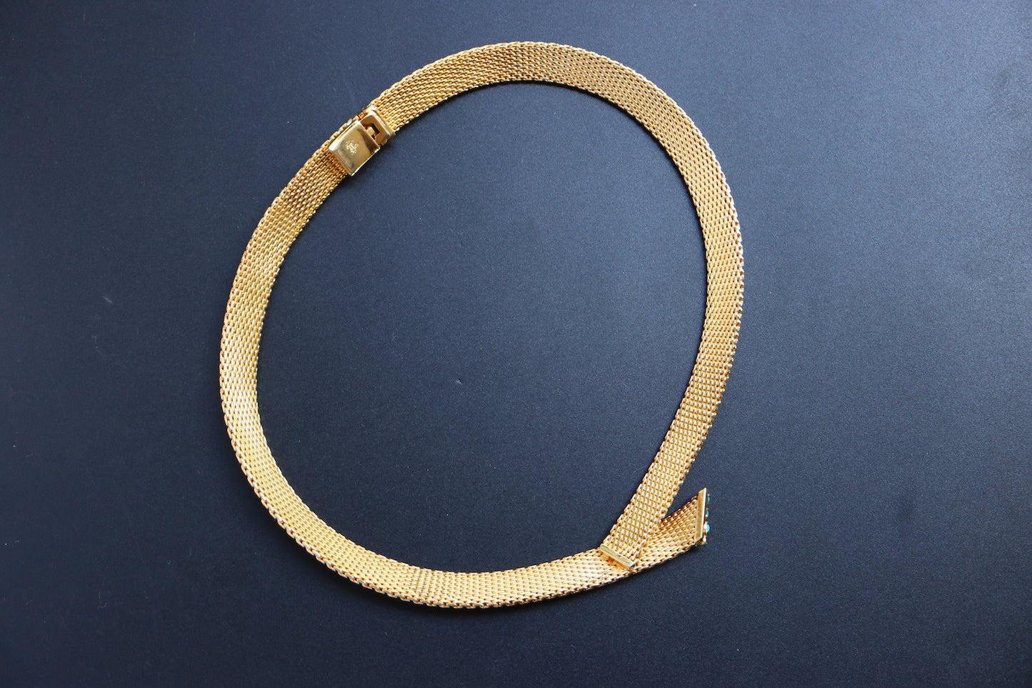 Vintage 1963 Henkel & Grossé Germany weaving Turquoise choker necklace