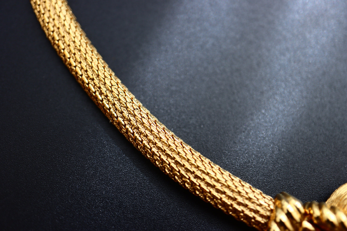 Vintage Christian Dior gold-tone weaving cross necklace
