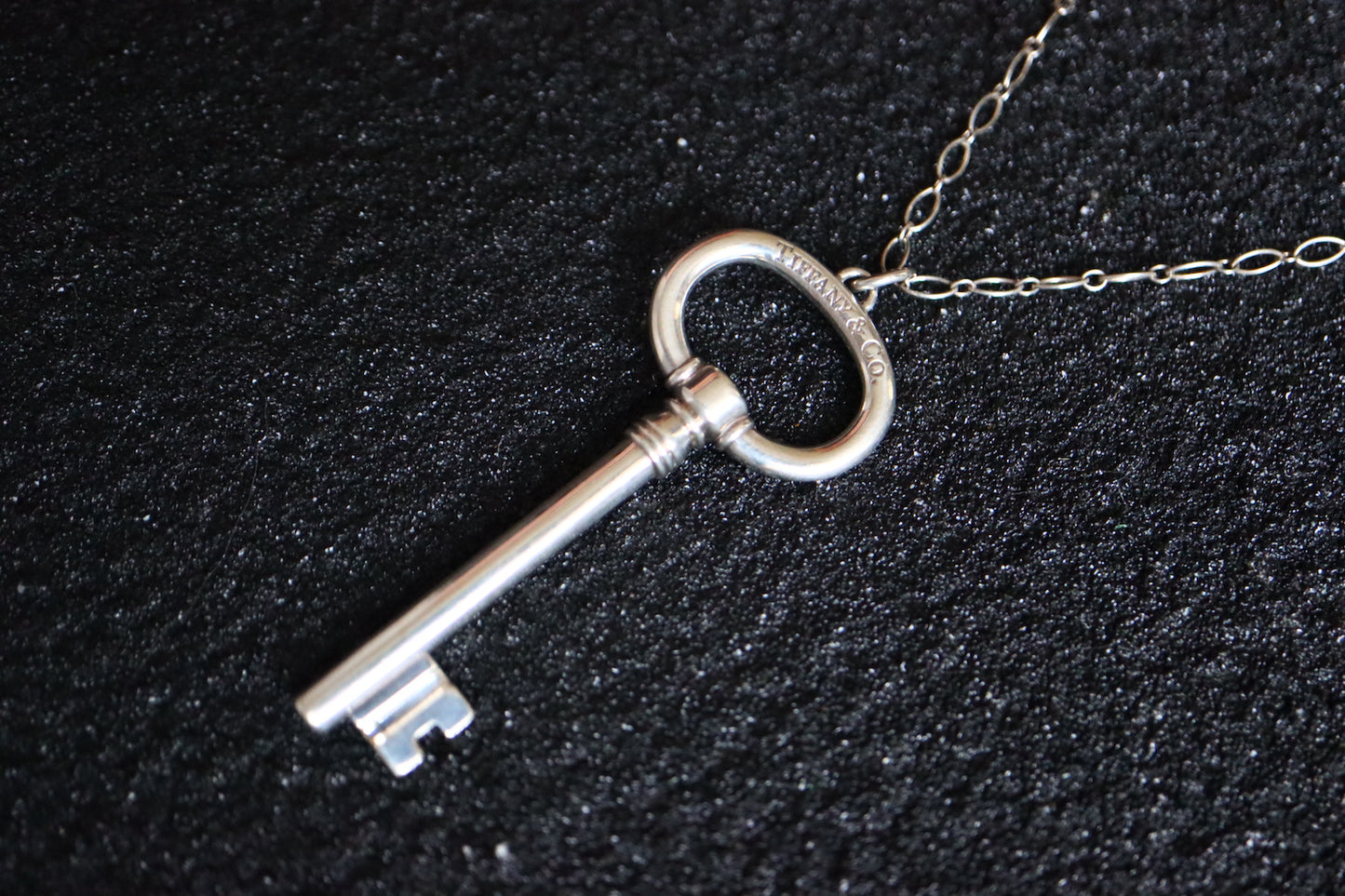 Vintage Tiffany&Co. 925 Silver minimalism large key necklace