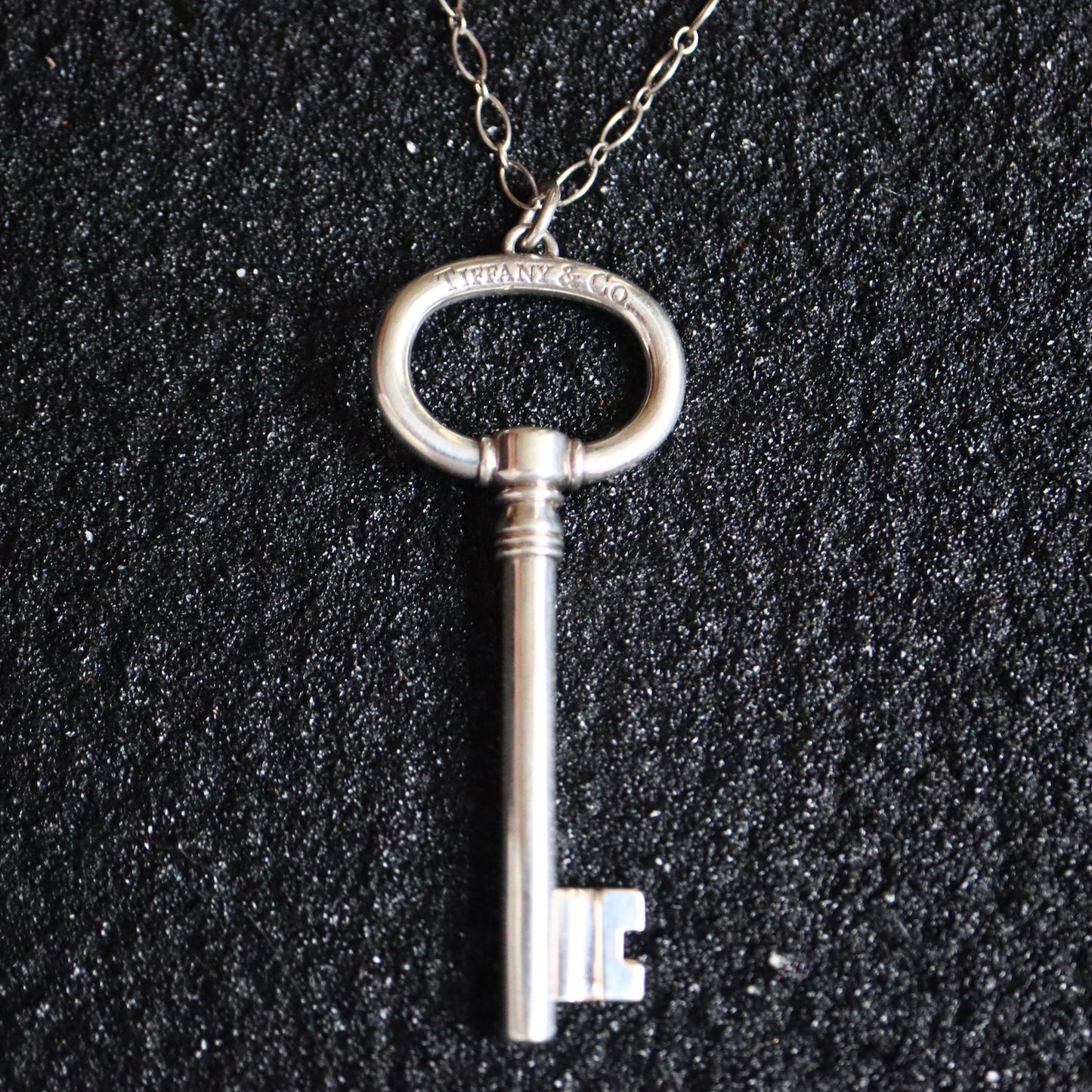 Vintage Tiffany&Co. 925 Silver minimalism large key necklace
