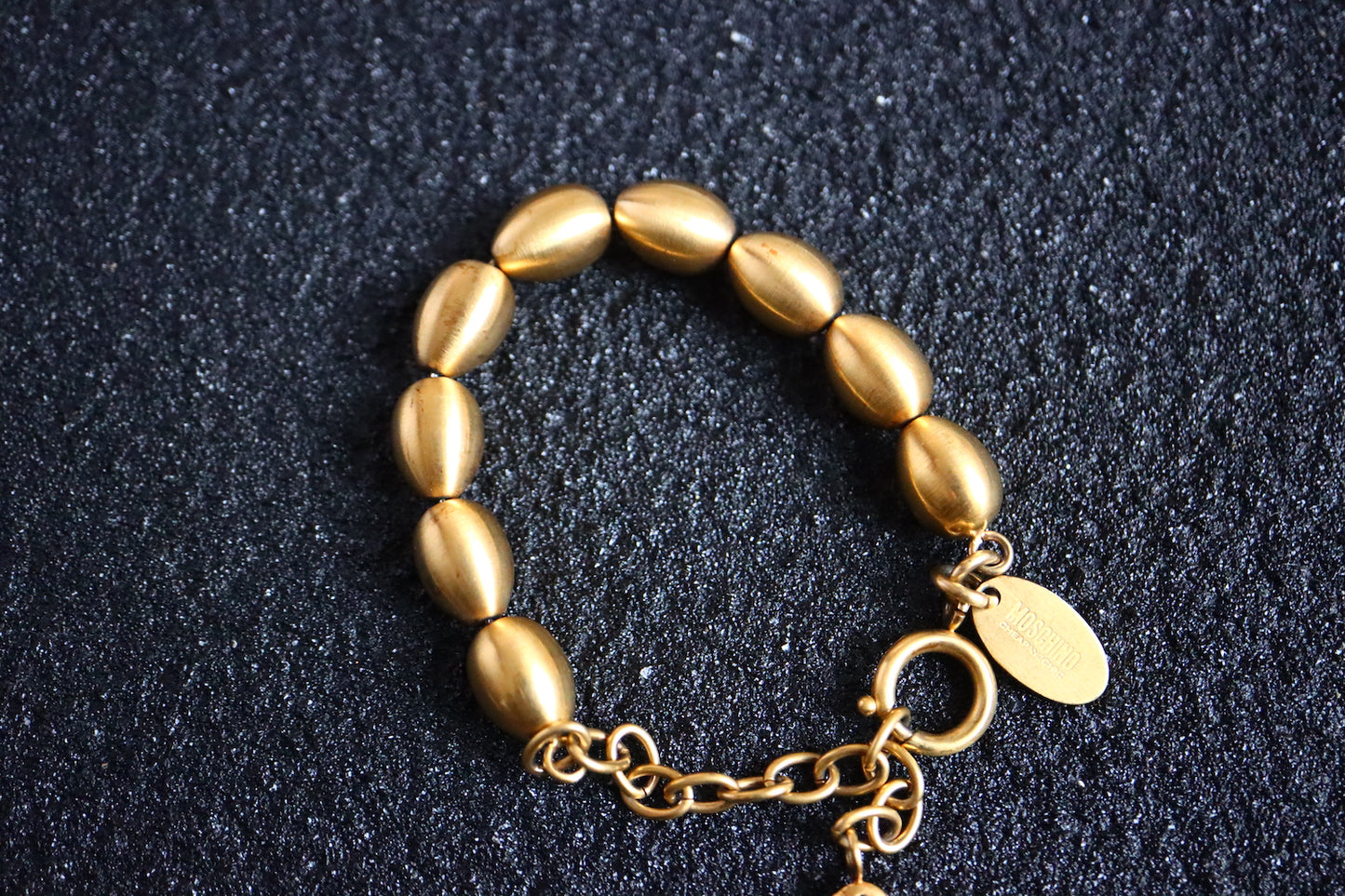 Vintage Moschino cheap & chic golden goose eggs bracelet