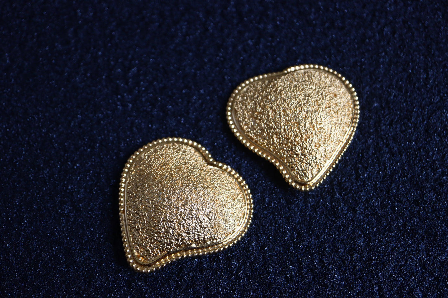 Vintage Yves Saint Laurent YSL Over-sized gold-tone Heart clip-on Earrings