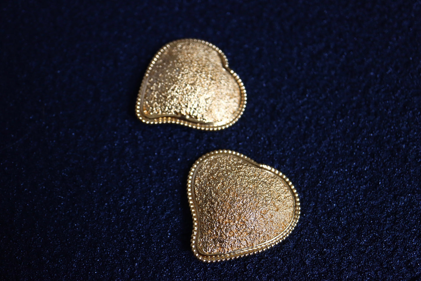 Vintage Yves Saint Laurent YSL Over-sized gold-tone Heart clip-on Earrings