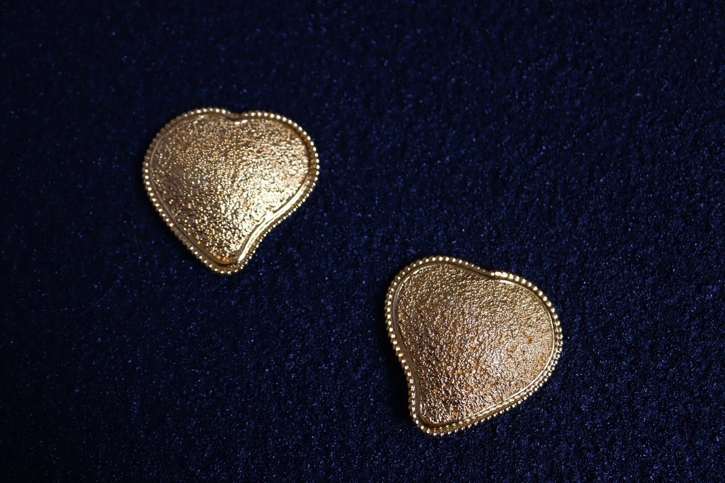 Vintage Yves Saint Laurent YSL Over-sized gold-tone Heart clip-on Earrings