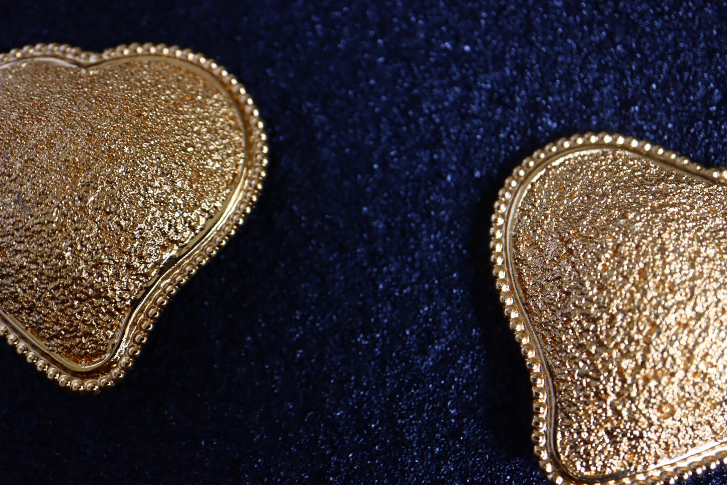 Vintage Yves Saint Laurent YSL Over-sized gold-tone Heart clip-on Earrings