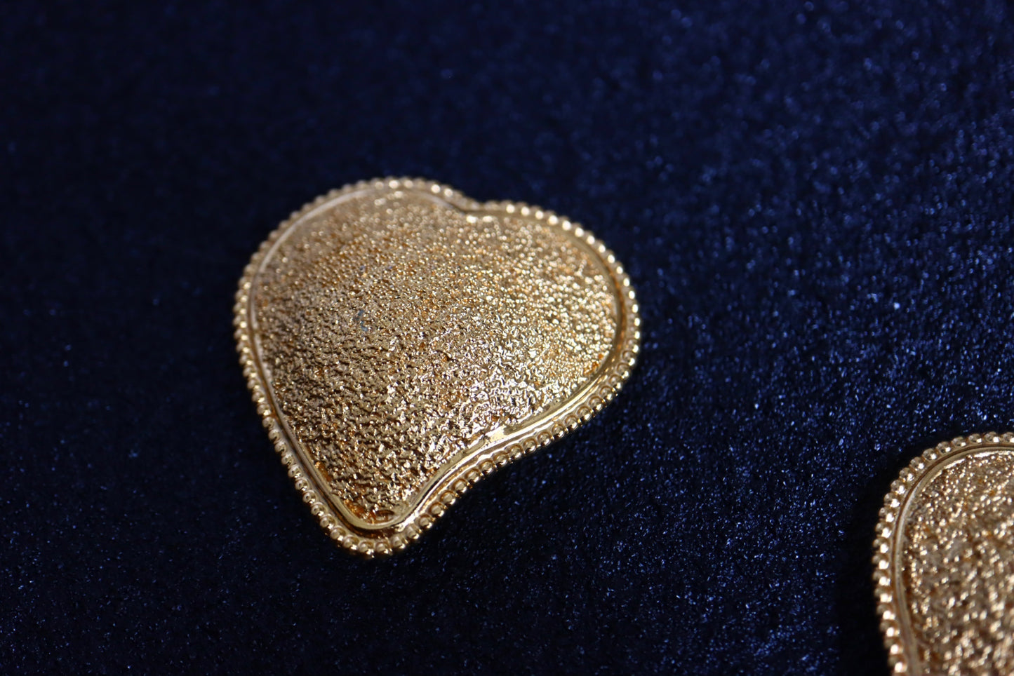 Vintage Yves Saint Laurent YSL Over-sized gold-tone Heart clip-on Earrings