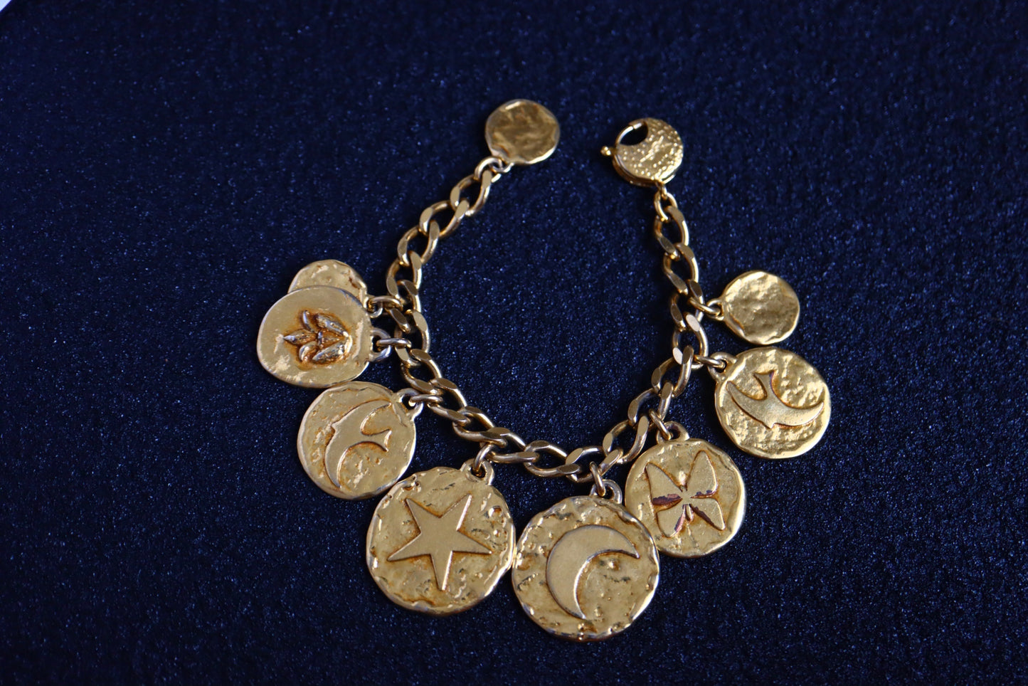 Robert Goossens for YSL Yves Saint Laurent gold-tone multi coins star moon bracelet