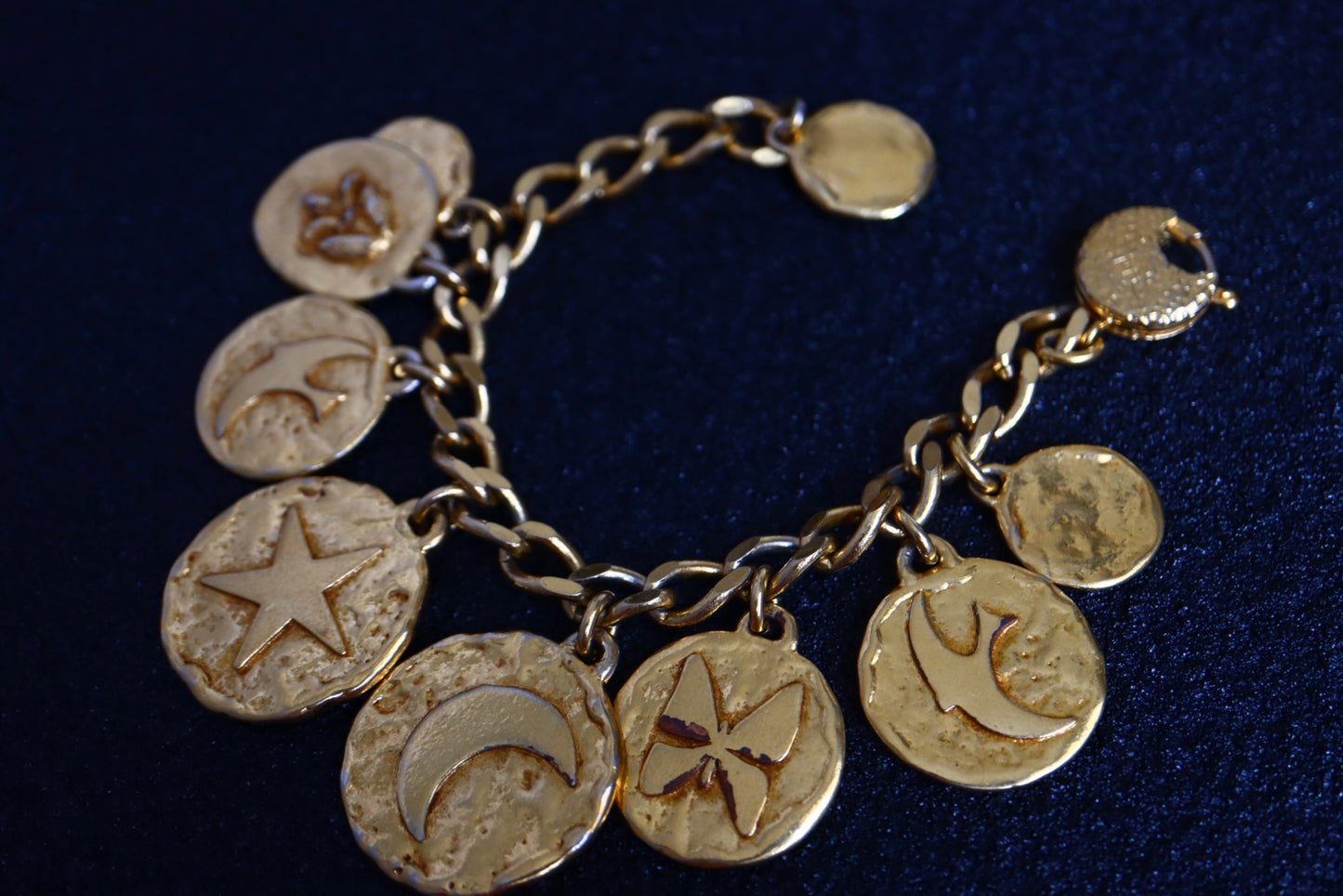 Robert Goossens for YSL Yves Saint Laurent gold-tone multi coins star moon bracelet