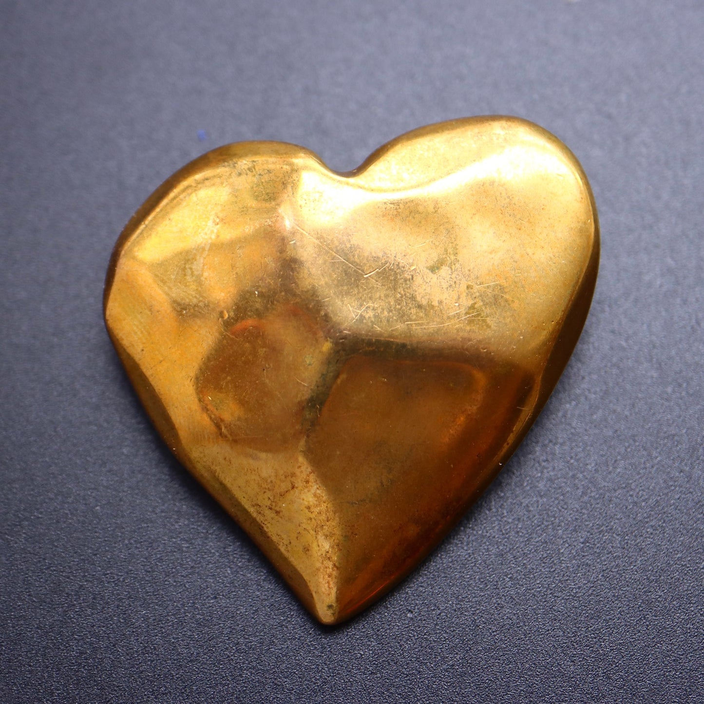 Vintage Christian Lacroix heart shape gold tone minimalism brooch