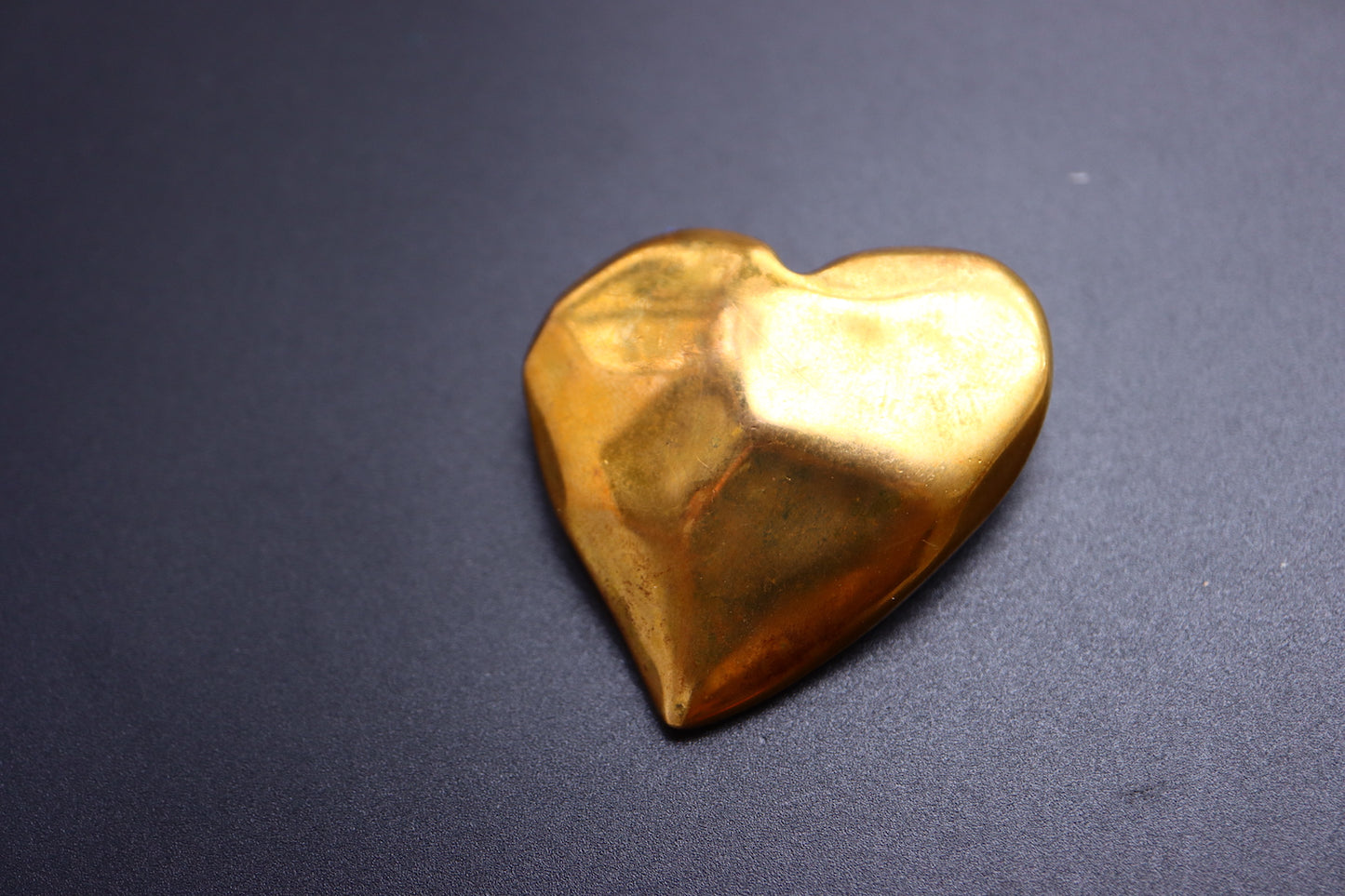 Vintage Christian Lacroix heart shape gold tone minimalism brooch