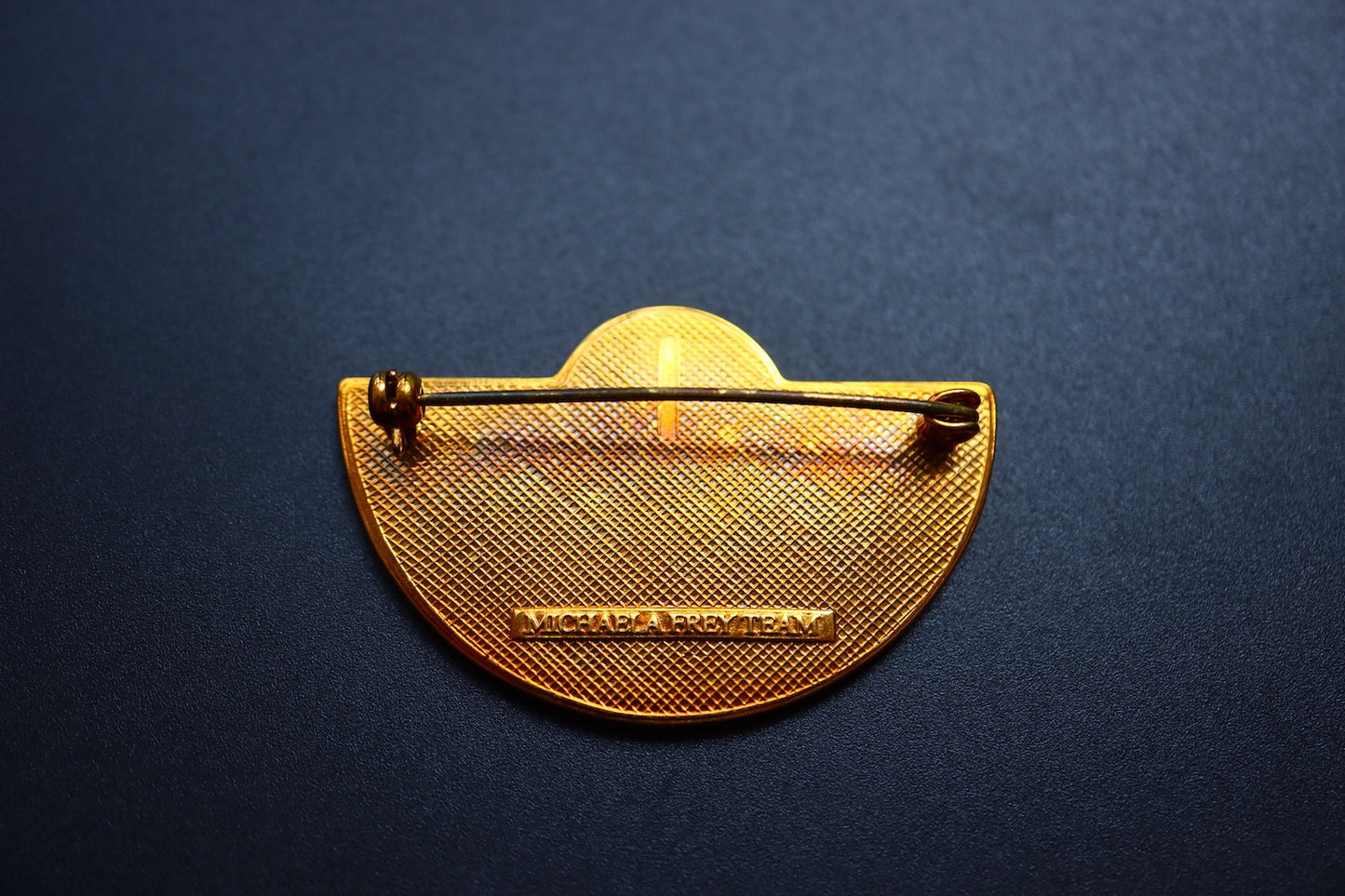 Vintage Michaela Frey Team Tropical woodpecker enamel brooch