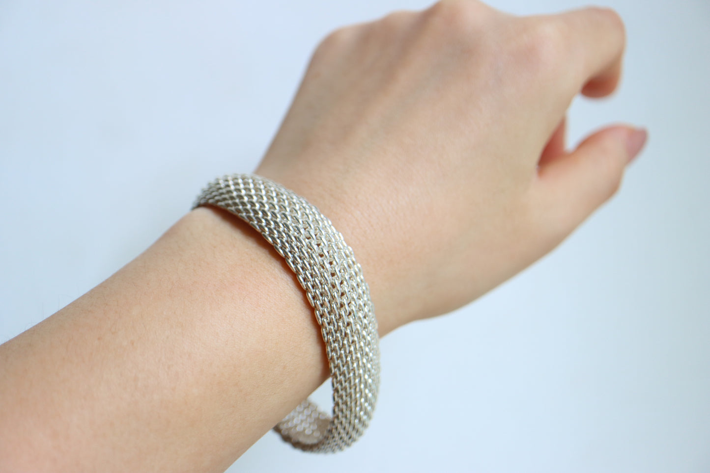 Vintage Tiffany&Co. 925 Silver Somerset mesh bracelet