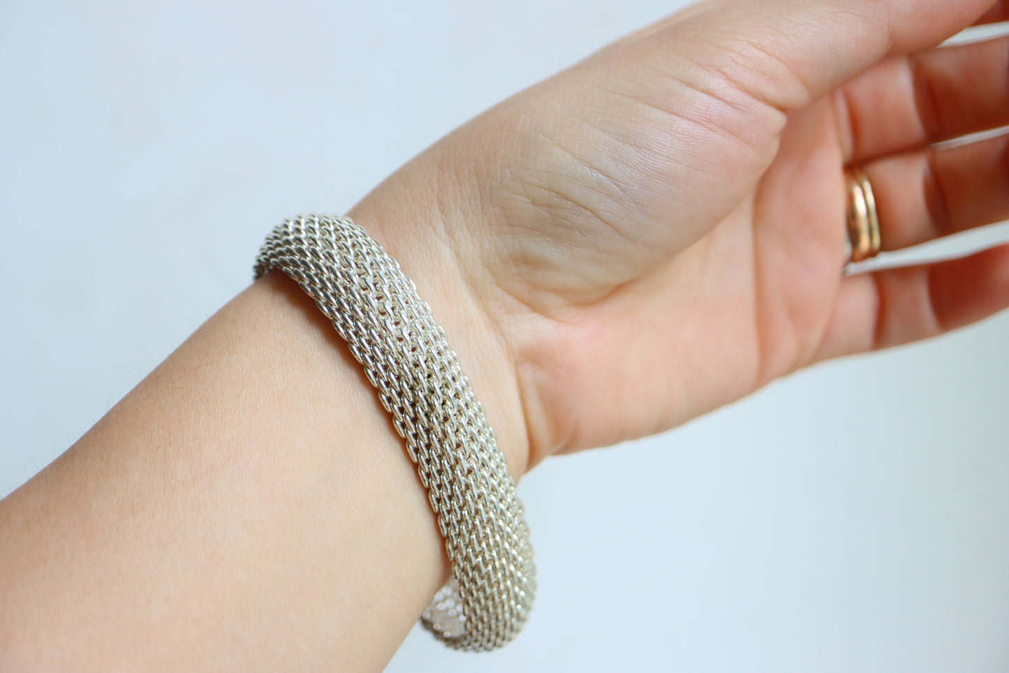 Vintage Tiffany&Co. 925 Silver Somerset mesh bracelet