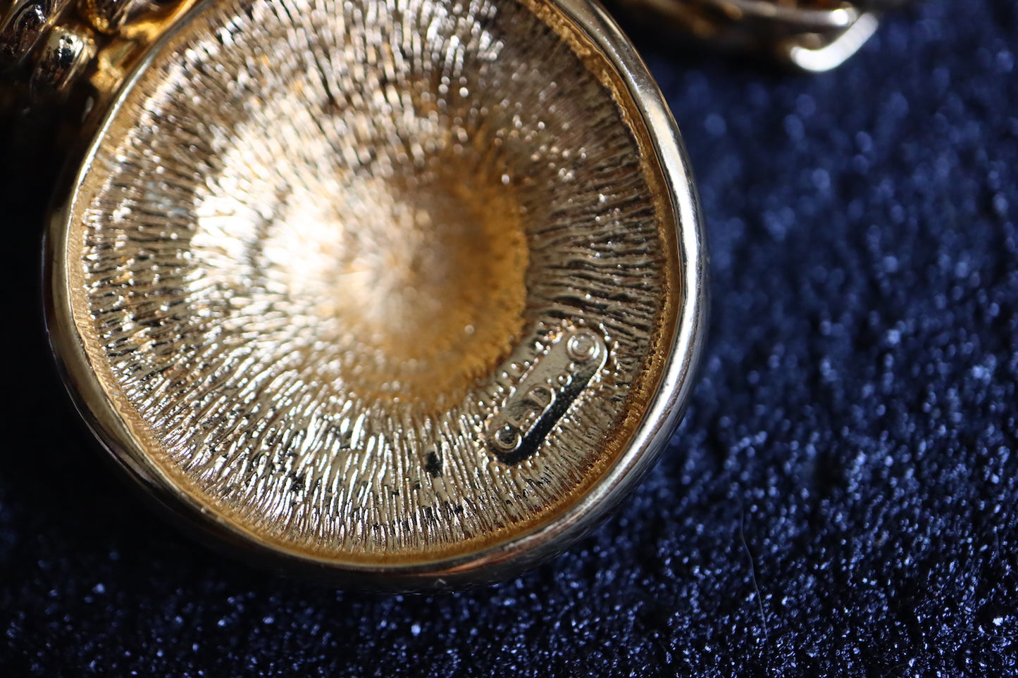 Vintage Christian Dior Gold tone embossed Byzantine necklace