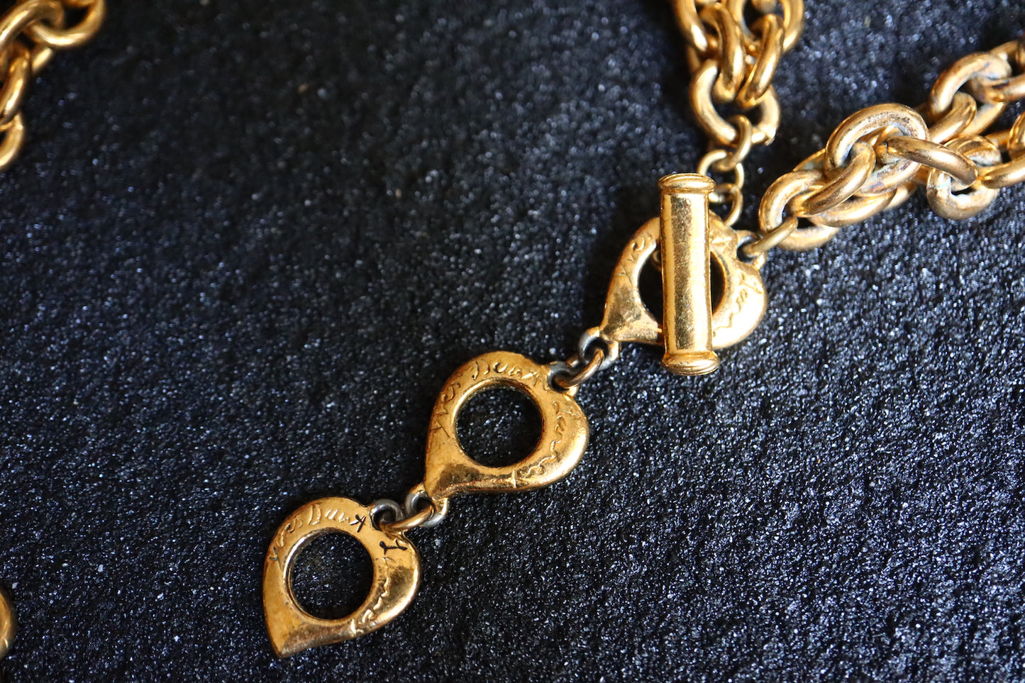 VINTAGE YSL Gold-Tone double layer Knot & Tassel Sautoir Necklace