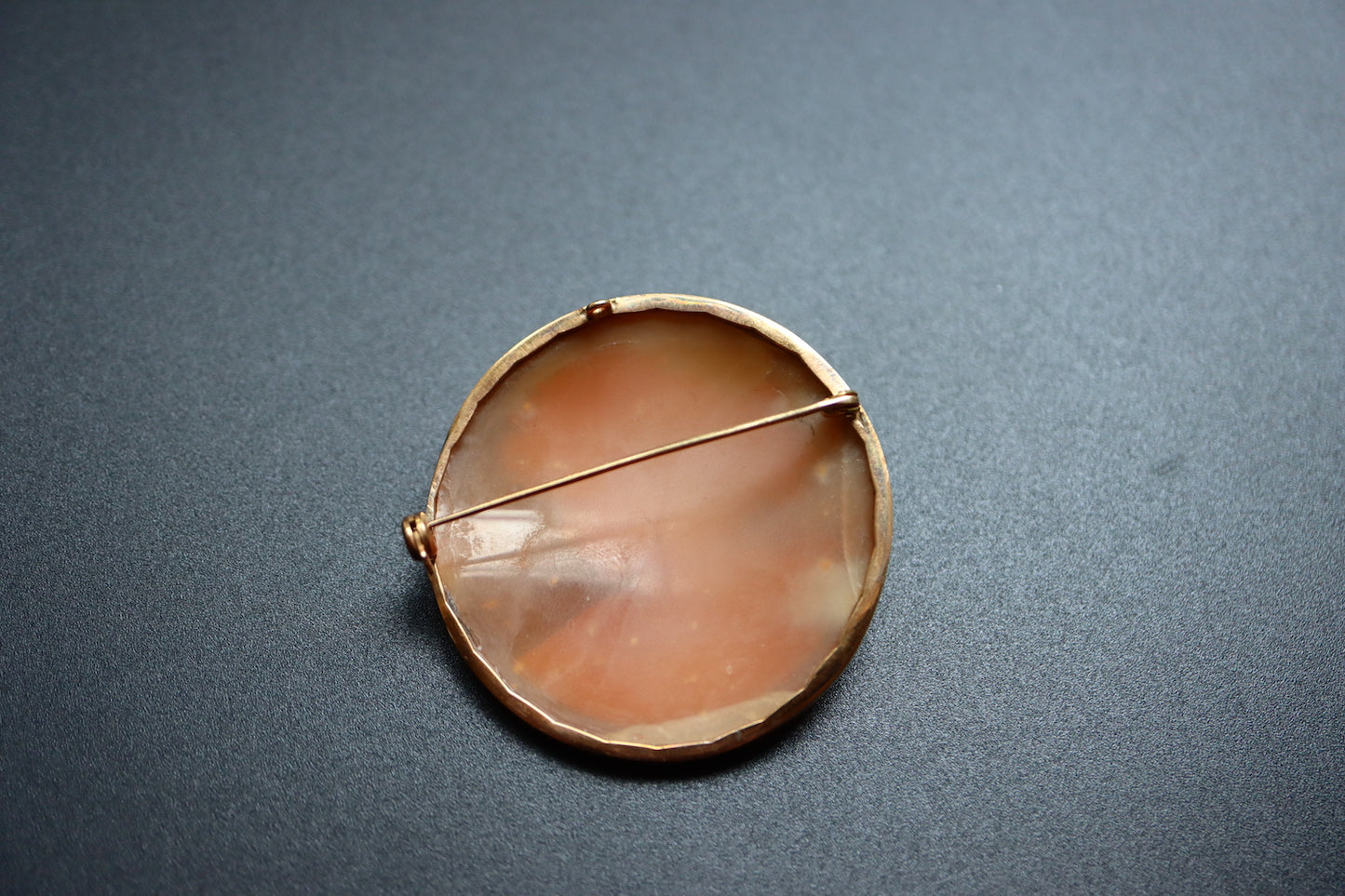 ANTIQUE Victorian 14K Gold Hand-Carved Shell Cameo Flora Maiden Brooch