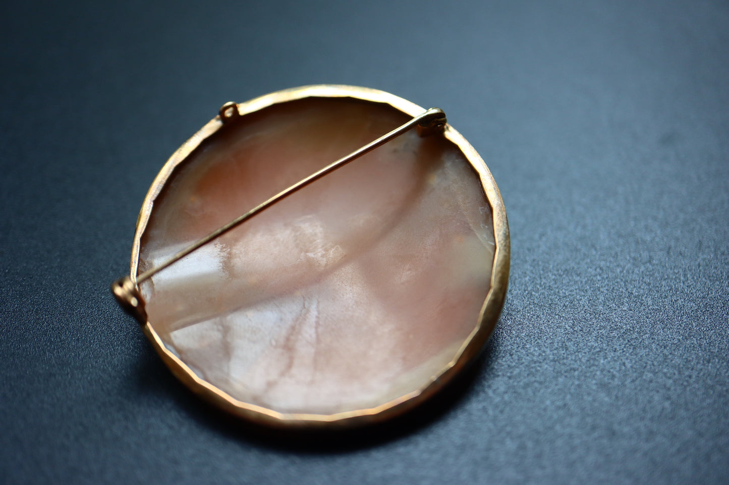 ANTIQUE Victorian 14K Gold Hand-Carved Shell Cameo Flora Maiden Brooch
