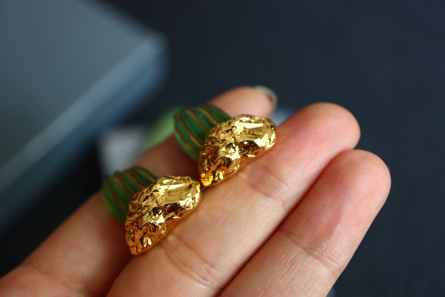 Joseph Hilton McConnico for Daum Cactus brooch glove cuff link set