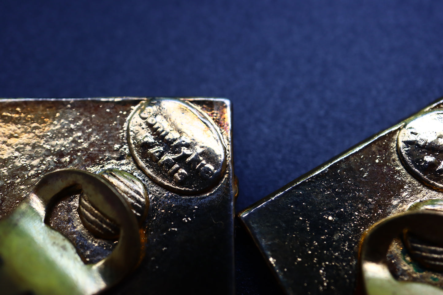Vintage Sonia Rykiel Gold-tone Byzantium Craving Clip-on Earrings