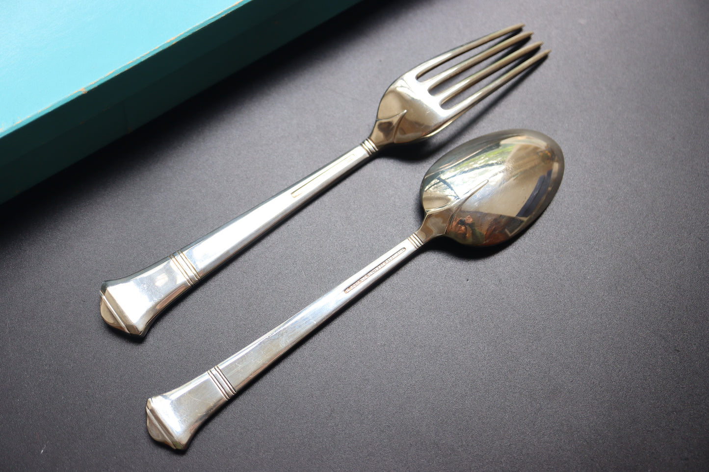 TIFFANY & CO. Vintage Art Deco Sterling Silver 3-Piece Cutlery Set