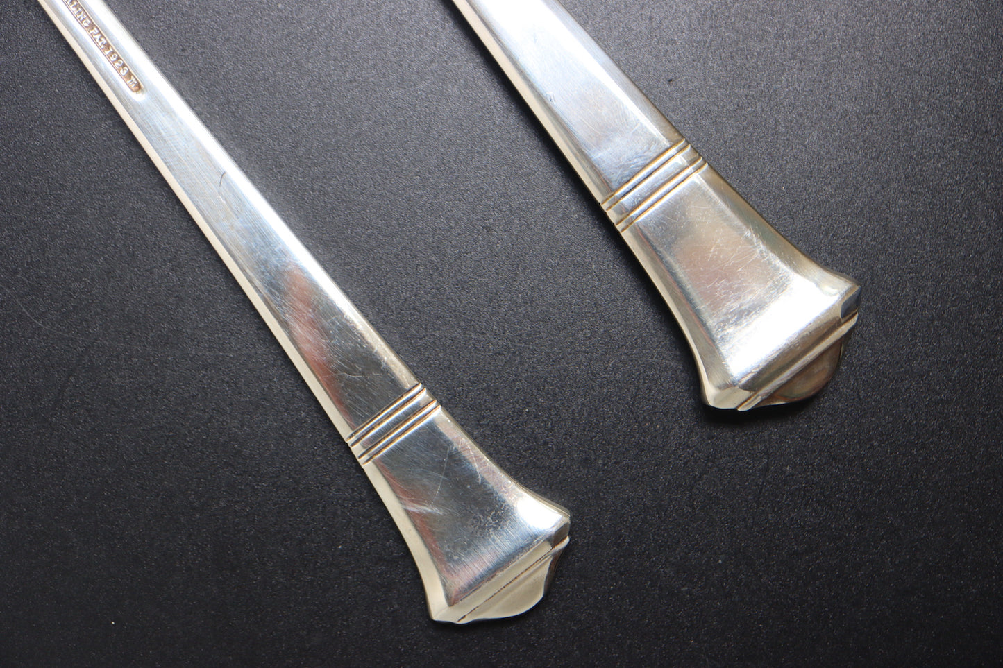 TIFFANY & CO. Vintage Art Deco Sterling Silver 3-Piece Cutlery Set