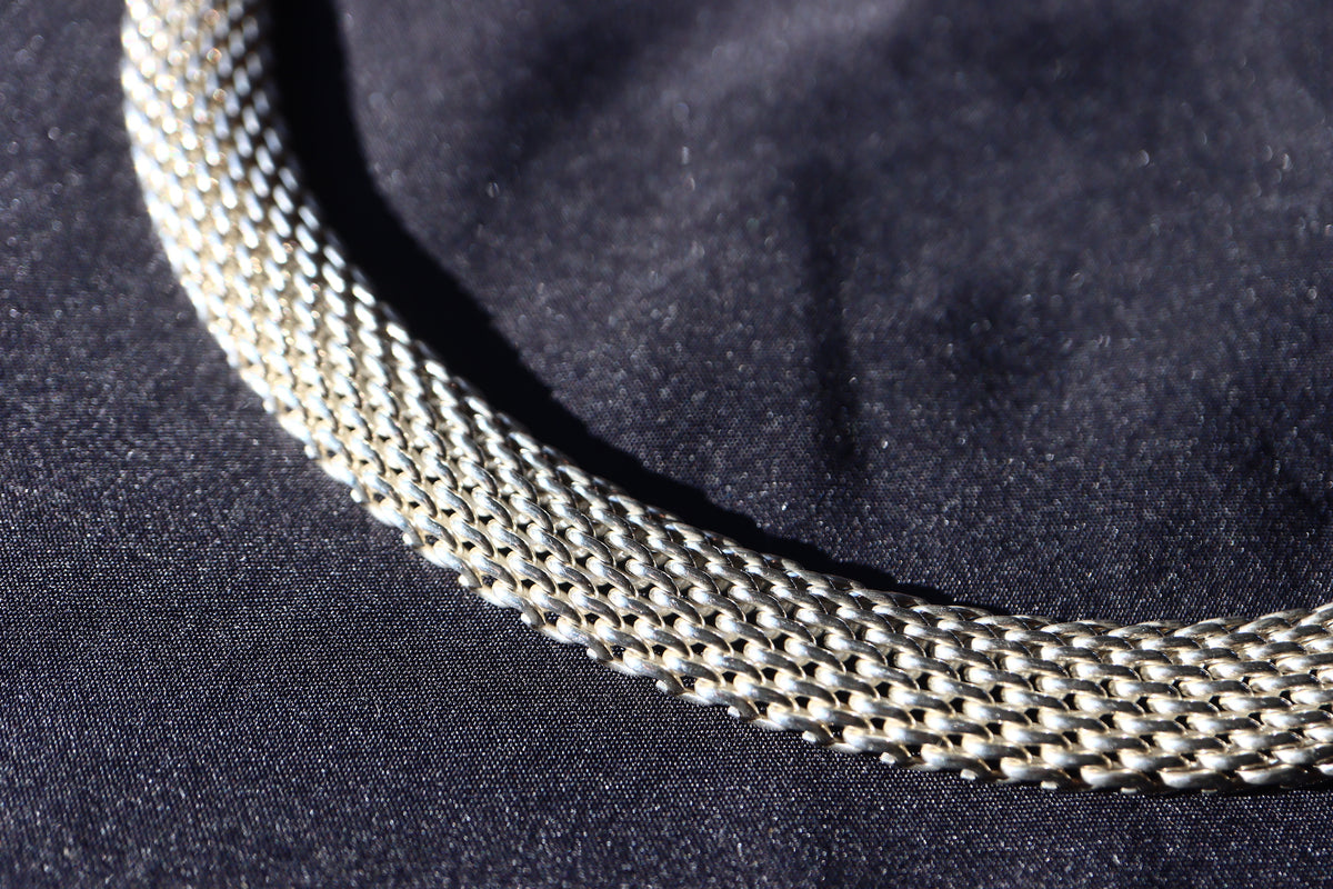 TIFFANY & CO Somerset Sterling Silver 925 Mesh Collar Necklace