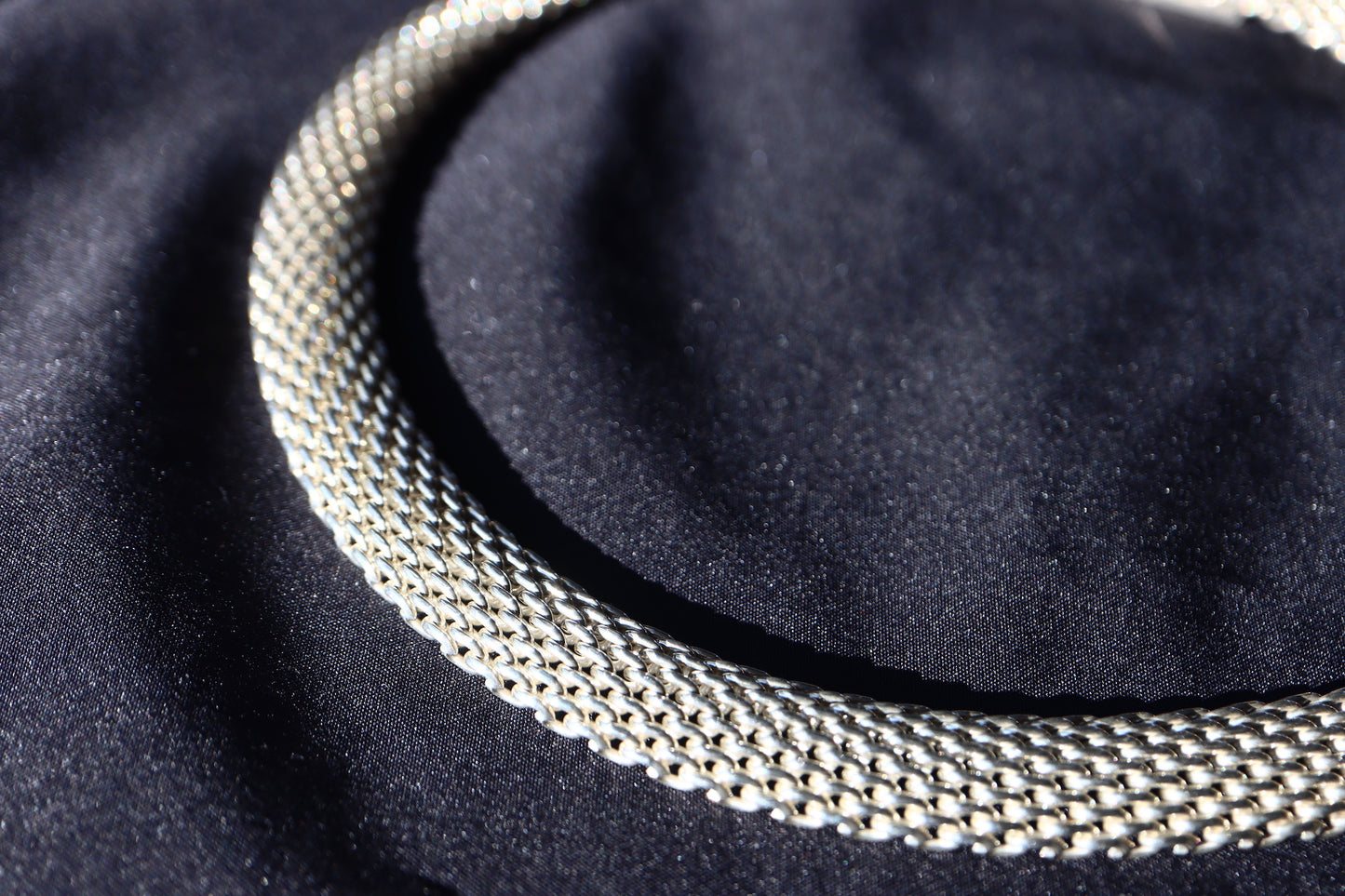 TIFFANY & CO Somerset Sterling Silver 925 Mesh Collar Necklace