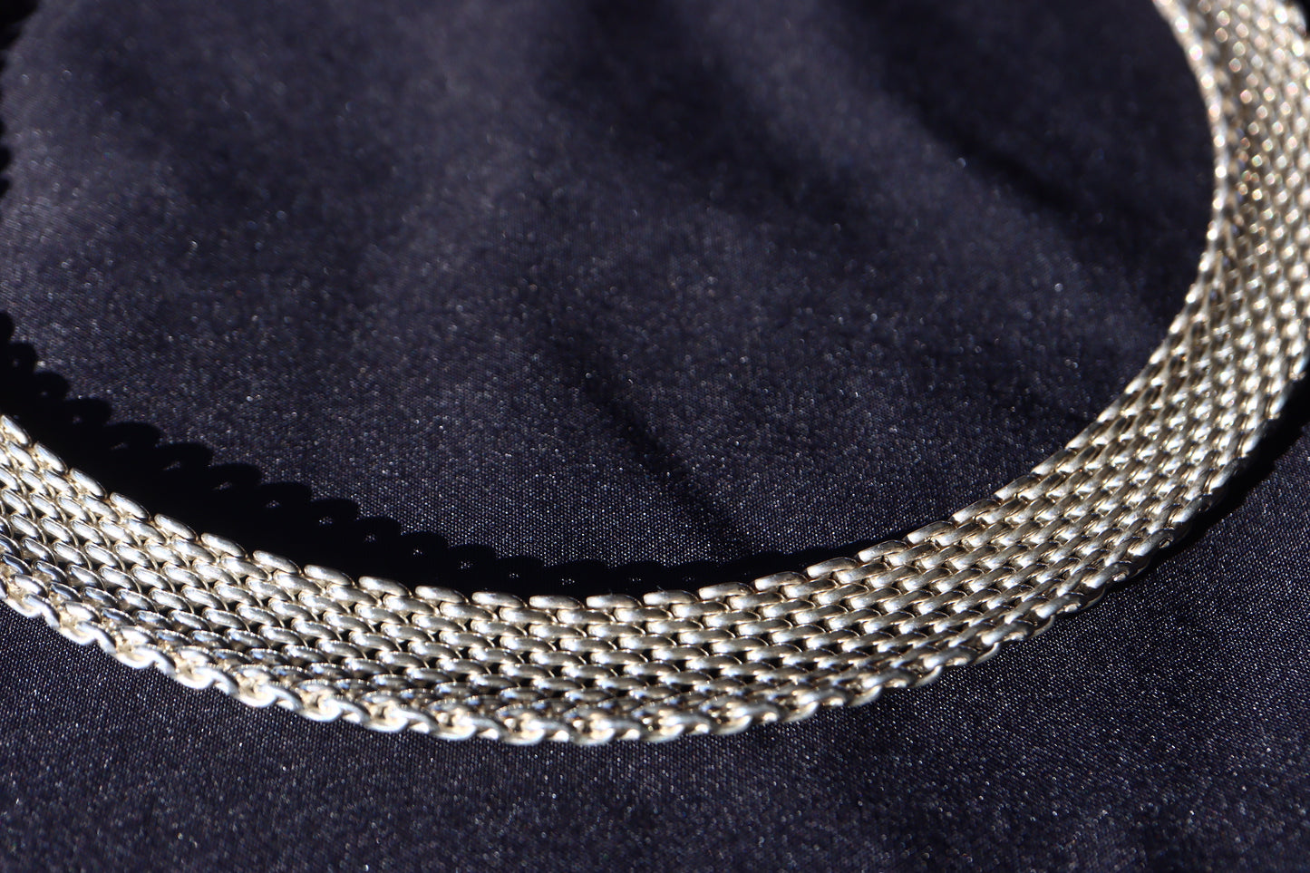 TIFFANY & CO Somerset Sterling Silver 925 Mesh Collar Necklace