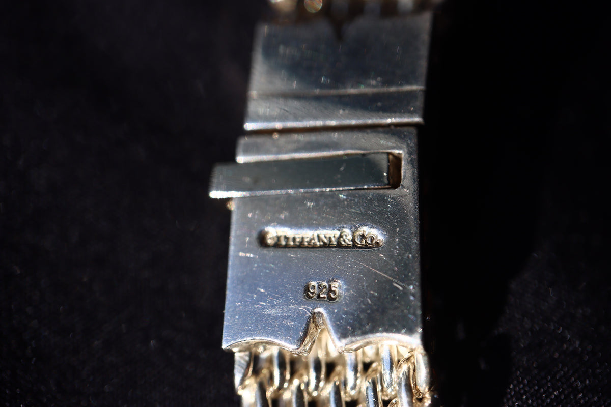 TIFFANY & CO Somerset Sterling Silver 925 Mesh Collar Necklace