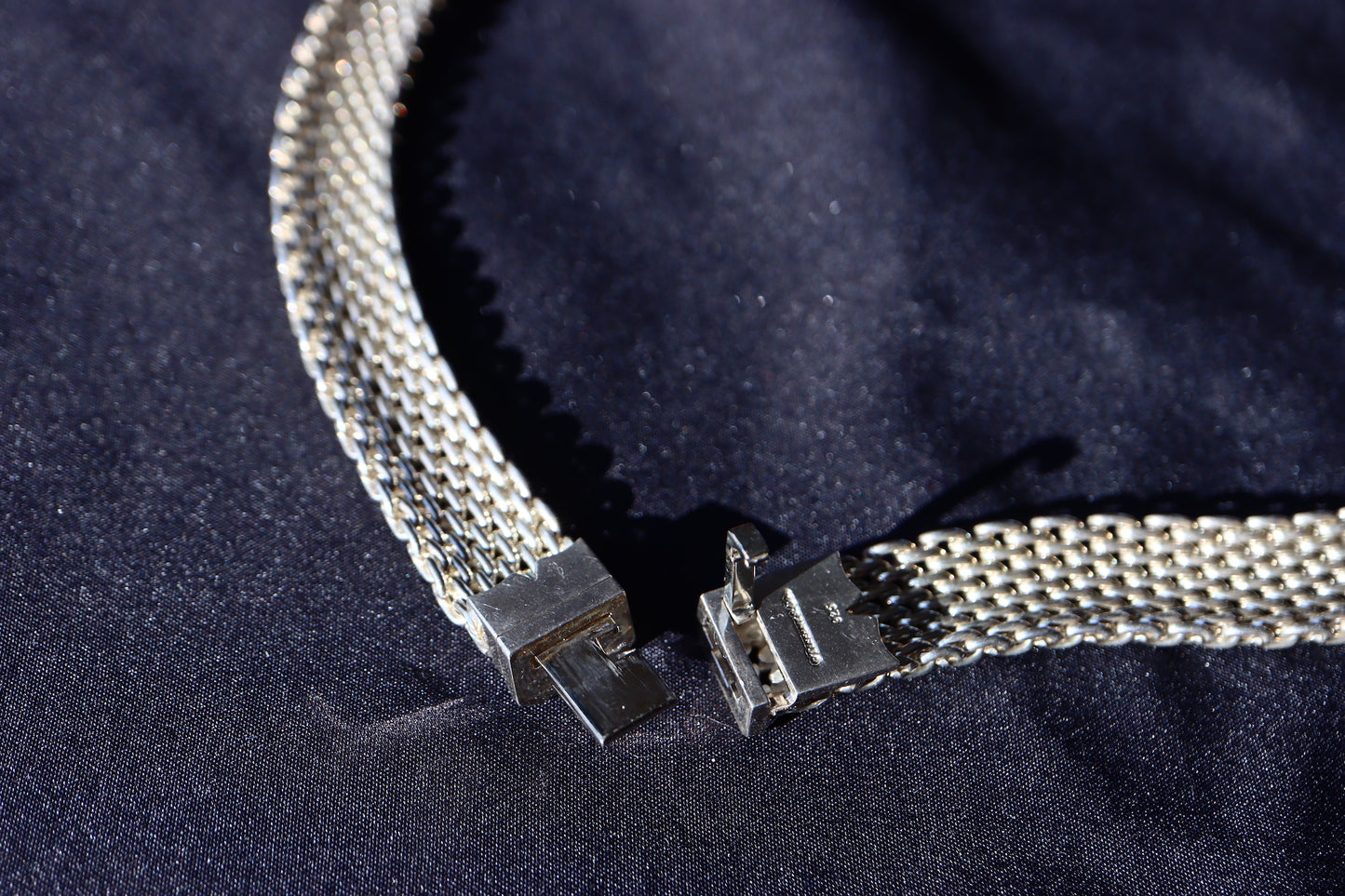 TIFFANY & CO Somerset Sterling Silver 925 Mesh Collar Necklace