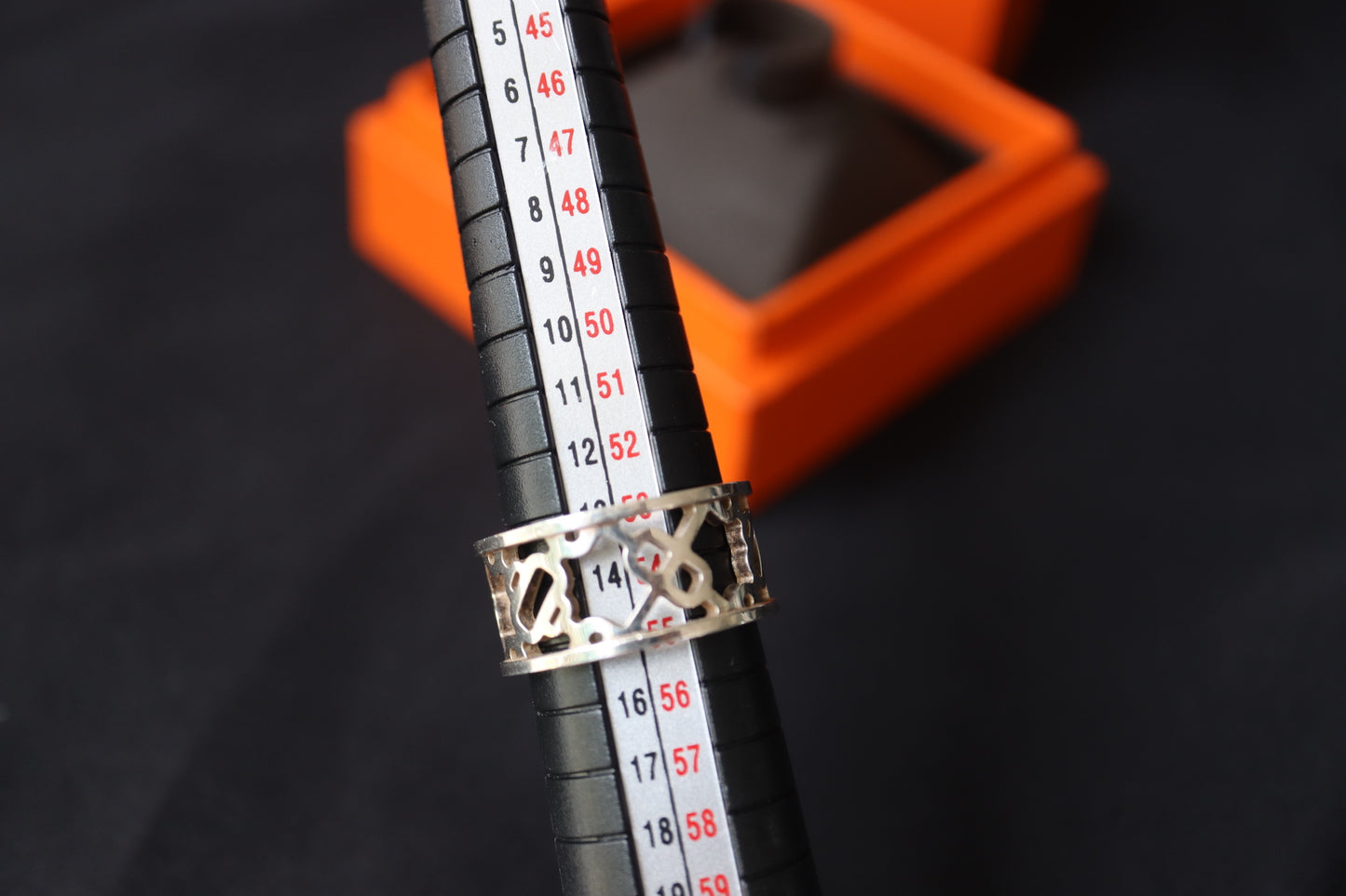 Hermès Chaîne d'Ancre Passerelle Sterling Silver Cutout Band Ring