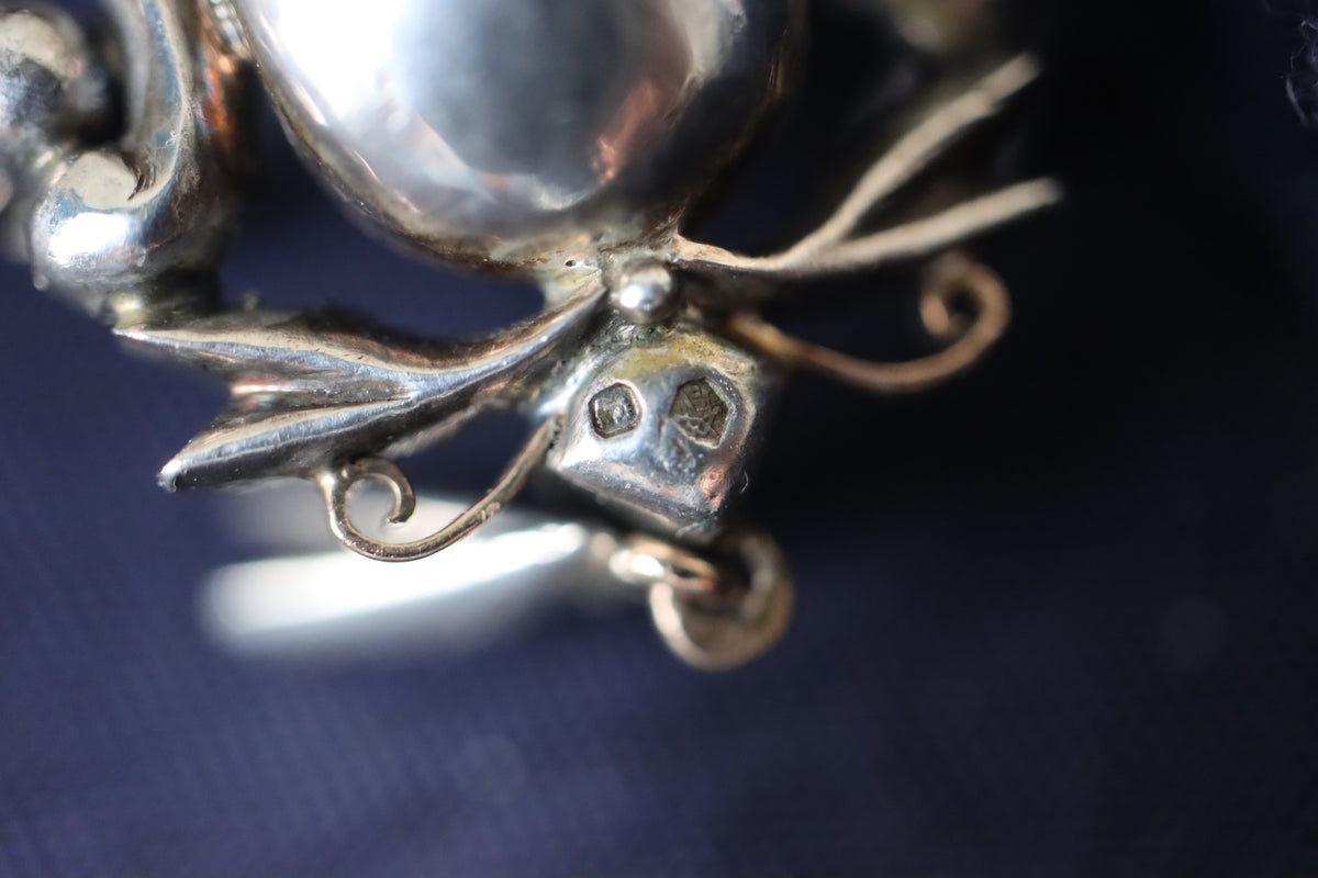 ANTIQUE Victorian 18K Gold & Silver Royal Blue Enamel 65 Rose-Cut Diamond Convertible Pendant Brooch