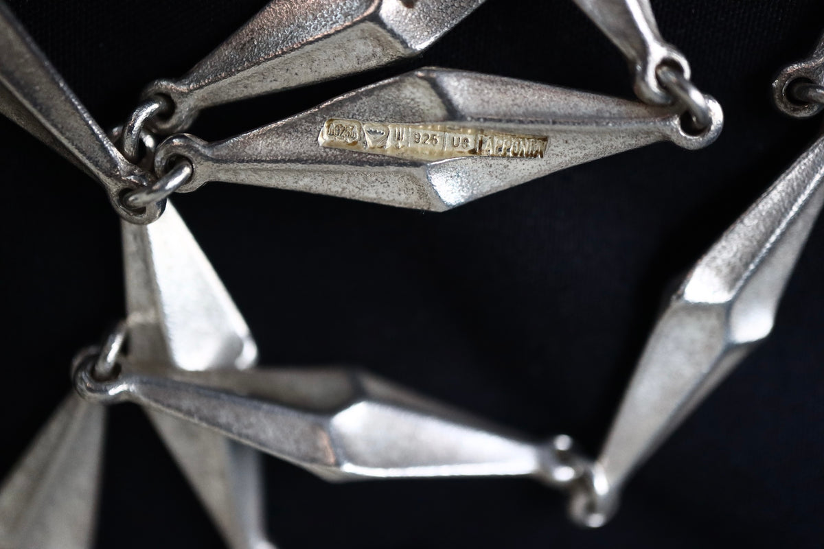 Lapponia Sterling Silver Long Necklace by Bjørn Weckström 1997