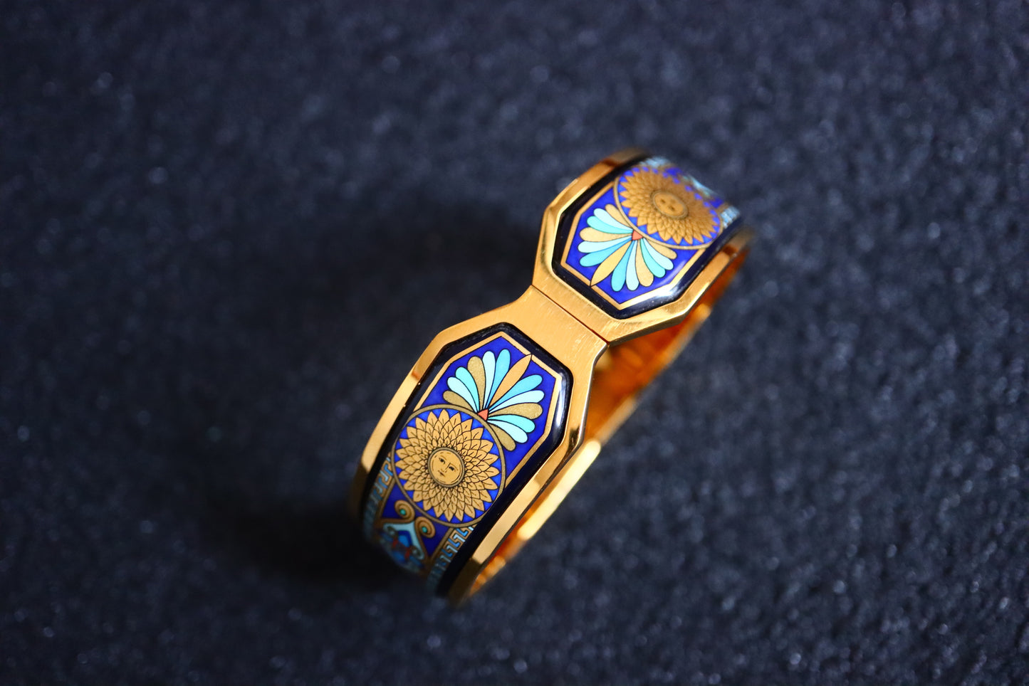 Vintage Michaela Frey Wille Apollo Sun enamel Bracelet Necklace set