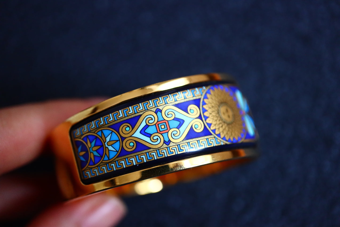 Vintage Michaela Frey Wille Apollo Sun enamel Bracelet Necklace set