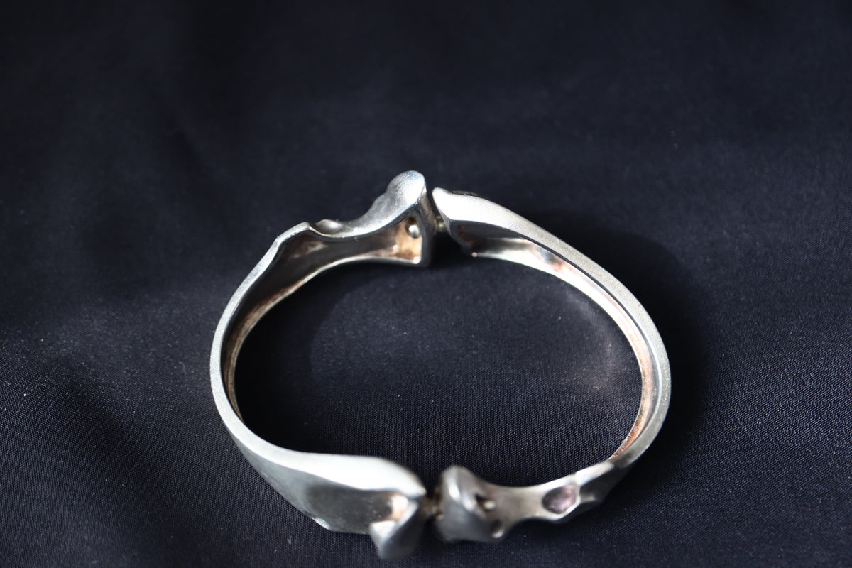 VINTAGE 1983 Lapponia "Zelda" Sterling Silver Sculptural Bracelet by Björn Weckström
