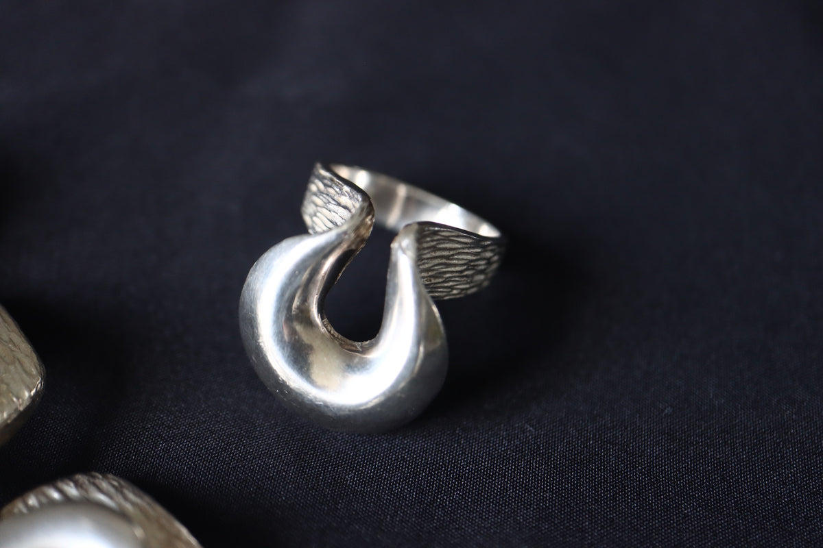 Modernist Dutch Joseph Bernard Citroen (1891-1970) Sterling Silver Bracelet & Ring Parure Set