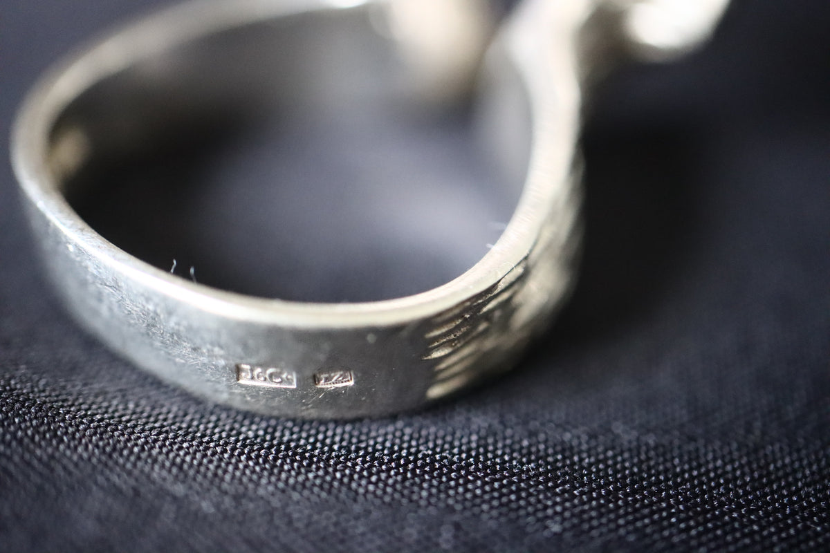 Modernist Dutch Joseph Bernard Citroen (1891-1970) Sterling Silver Bracelet & Ring Parure Set