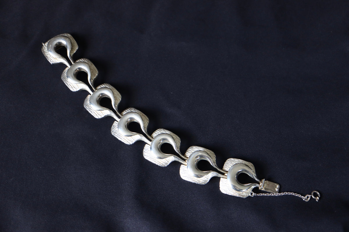 Modernist Dutch Joseph Bernard Citroen (1891-1970) Sterling Silver Bracelet & Ring Parure Set