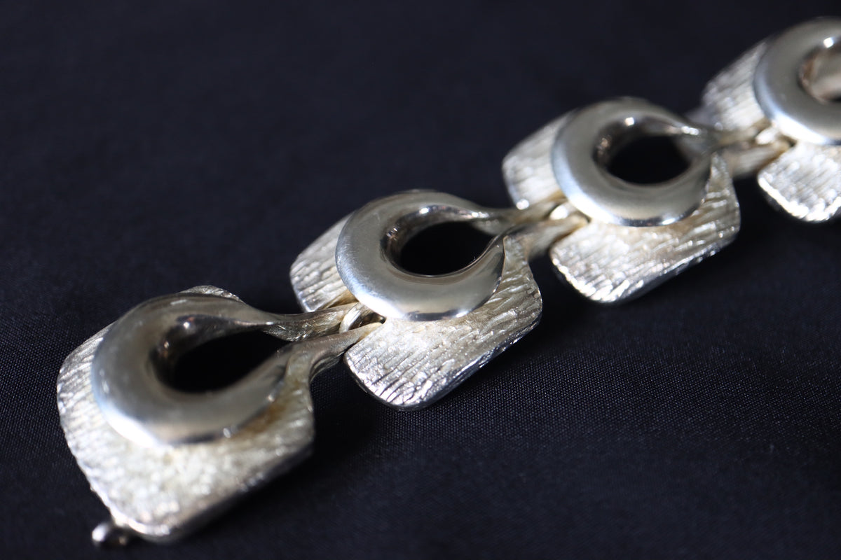 Modernist Dutch Joseph Bernard Citroen (1891-1970) Sterling Silver Bracelet & Ring Parure Set