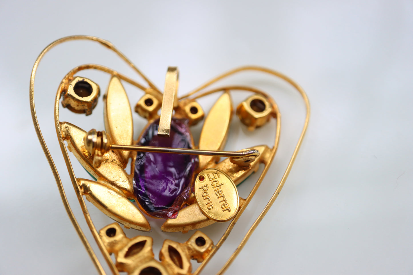 Vintage Jean Louis Scherrer Gripoix  brooch pendant