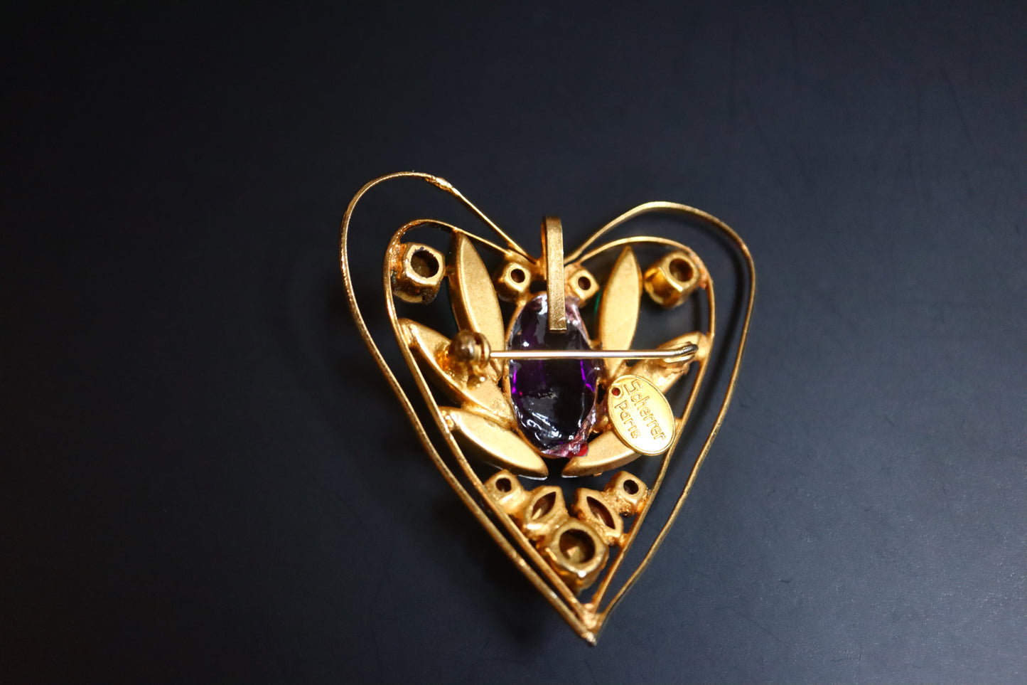 Vintage Jean Louis Scherrer Gripoix  brooch pendant
